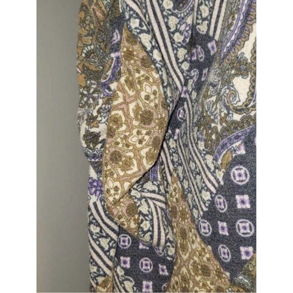 Cato Patchwork Paisley Long Sleeve Tunic Top XL - Picture 3 of 8